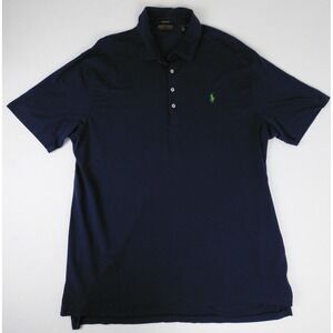 Ralph Lauren Polo‎ Golf Navy Blue Short Sleeve Polo Shirt Men's XXL TTG Stretch